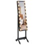 Floor mirror with black LED lights 34x37x146 cm by vidaXL, Mirrors - Ref: Foro24-351767, Price: 117,02 €, Discount: %