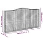 Gabion baskets 4 pcs arc shape iron 400x50x200/220 cm by vidaXL, Pots and planters - Ref: Foro24-3147063, Price: 1,00 €, Disc...