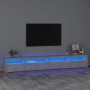 Mueble de TV con luces LED gris hormigón 270x35x40 cm de vidaXL, Muebles TV - Ref: Foro24-3152749, Precio: 169,45 €, Descuent...