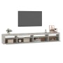 Mueble de TV con luces LED gris hormigón 270x35x40 cm de vidaXL, Muebles TV - Ref: Foro24-3152749, Precio: 168,61 €, Descuent...