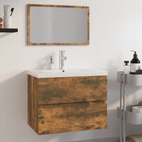 Smoked oak plywood bathroom furniture set by vidaXL, Bathroom furniture - Ref: Foro24-3152876, Price: 227,95 €, Discount: %