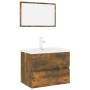 Smoked oak plywood bathroom furniture set by vidaXL, Bathroom furniture - Ref: Foro24-3152876, Price: 228,44 €, Discount: %