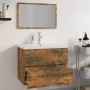 Smoked oak plywood bathroom furniture set by vidaXL, Bathroom furniture - Ref: Foro24-3152876, Price: 228,44 €, Discount: %