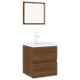 Badezimmermöbel-Set aus Sperrholz in Eichenbraun von vidaXL, Badezimmermöbel - Ref: Foro24-3152866, Preis: 158,92 €, Rabatt: %