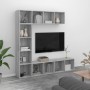 Set de estantería/mueble TV 3 pzas gris Sonoma 180x30x180 cm de vidaXL, Librerías y estanterías - Ref: Foro24-3152714, Precio...