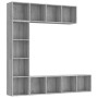 Set de estantería/mueble TV 3 pzas gris Sonoma 180x30x180 cm de vidaXL, Librerías y estanterías - Ref: Foro24-3152714, Precio...