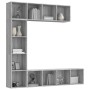 Set de estantería/mueble TV 3 pzas gris Sonoma 180x30x180 cm de vidaXL, Librerías y estanterías - Ref: Foro24-3152714, Precio...