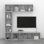 Set de estantería/mueble TV 3 pzas gris Sonoma 180x30x180 cm de vidaXL, Librerías y estanterías - Ref: Foro24-3152714, Precio...