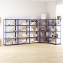 Shelving 5 levels 5 units steel and blue plywood by vidaXL, Industrial shelving - Ref: Foro24-3154198, Price: 269,03 €, Disco...