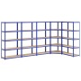 Shelving 5 levels 5 units steel and blue plywood by vidaXL, Industrial shelving - Ref: Foro24-3154198, Price: 269,03 €, Disco...