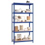 Shelving 5 levels 5 units steel and blue plywood by vidaXL, Industrial shelving - Ref: Foro24-3154198, Price: 269,03 €, Disco...