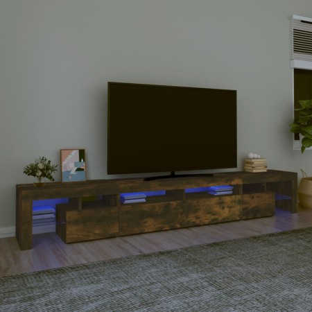 TV stand with smoked oak color LED lights 260x36.5x40 cm by vidaXL, TV Furniture - Ref: Foro24-3152783, Price: 175,53 €, Disc...