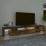 TV stand with smoked oak color LED lights 260x36.5x40 cm by vidaXL, TV Furniture - Ref: Foro24-3152783, Price: 175,53 €, Disc...