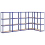 Shelving 4 levels 5 units steel and blue plywood by vidaXL, Industrial shelving - Ref: Foro24-3154150, Price: 199,50 €, Disco...