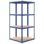 Shelving 4 levels 5 units steel and blue plywood by vidaXL, Industrial shelving - Ref: Foro24-3154150, Price: 199,50 €, Disco...