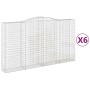 Gabionenkörbe 6 Stück Bogenform Eisen 400x50x220/240 cm von vidaXL, Töpfe und Pflanzgefäße - Ref: Foro24-3147078, Preis: 1,00...