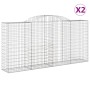 Gabion baskets 2 pcs arc shape iron 300x50x140/160 cm by vidaXL, Pots and planters - Ref: Foro24-3146737, Price: 307,11 €, Di...