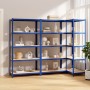 5-level shelf, 3 units, steel and plywood in blue color. by vidaXL, Industrial shelving - Ref: Foro24-3154175, Price: 153,99 ...