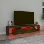 TV cabinet with LED lights oak brown 200x36.5x40 cm by vidaXL, TV Furniture - Ref: Foro24-3152817, Price: 150,66 €, Discount: %