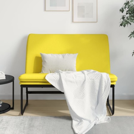 Banco de tela amarillo claro 100x75x76 cm de vidaXL, Bancos - Ref: Foro24-351329, Precio: 73,96 €, Descuento: %