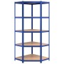 Shelving 5 levels 2 units steel and blue plywood by vidaXL, Industrial shelving - Ref: Foro24-3154195, Price: 131,99 €, Disco...