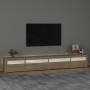 TV stand with LED lights Sonoma oak 270x35x40 cm by vidaXL, TV Furniture - Ref: Foro24-3152748, Price: 165,79 €, Discount: %