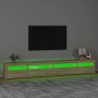 TV stand with LED lights Sonoma oak 270x35x40 cm by vidaXL, TV Furniture - Ref: Foro24-3152748, Price: 165,79 €, Discount: %