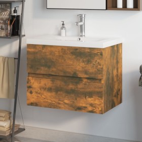 Bathroom furniture with smoked oak plywood sink by vidaXL, bathroom vanities - Ref: Foro24-3152870, Price: 184,28 €, Discount: %