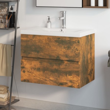 Bathroom furniture with smoked oak plywood sink by vidaXL, bathroom vanities - Ref: Foro24-3152870, Price: 195,86 €, Discount: %