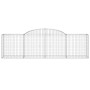 Gabion baskets 4 pcs arc shape iron 300x50x80/100 cm by vidaXL, Pots and planters - Ref: Foro24-3146685, Price: 452,08 €, Dis...