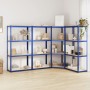 4-level shelf, 4 units, steel and plywood in blue color. by vidaXL, Industrial shelving - Ref: Foro24-3154149, Price: 165,83 ...