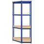 4-level shelf, 4 units, steel and plywood in blue color. by vidaXL, Industrial shelving - Ref: Foro24-3154149, Price: 165,83 ...