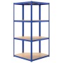 4-level shelf, 4 units, steel and plywood in blue color. by vidaXL, Industrial shelving - Ref: Foro24-3154149, Price: 165,83 ...