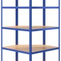 Shelving 5 levels 3 units steel and blue plywood by vidaXL, Industrial shelving - Ref: Foro24-3154184, Price: 176,99 €, Disco...