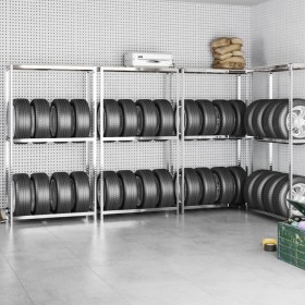 2-level tire racks 4 units steel 110x40x180 cm by vidaXL, Industrial shelving - Ref: Foro24-3154233, Price: 190,59 €, Discoun...