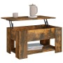 Smoked oak plywood coffee table 79x49x41 cm by vidaXL, Coffee table - Ref: Foro24-819275, Price: 80,74 €, Discount: %