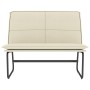 Cream synthetic leather bench 100x75x76 cm by vidaXL, Banks - Ref: Foro24-351337, Price: 78,40 €, Discount: %