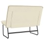 Banco de cuero sintético color crema 100x75x76 cm de vidaXL, Bancos - Ref: Foro24-351337, Precio: 78,40 €, Descuento: %