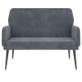 Banco de terciopelo gris oscuro 108x79x79 cm de vidaXL, Bancos - Ref: Foro24-351415, Precio: 148,72 €, Descuento: %