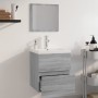 Sonoma gray plywood bathroom furniture set by vidaXL, Bathroom furniture - Ref: Foro24-3152865, Price: 158,99 €, Discount: %