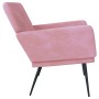 Banco de terciopelo rosa 108x79x79 cm de vidaXL, Bancos - Ref: Foro24-351385, Precio: 118,85 €, Descuento: %