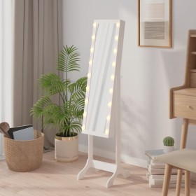 Standing mirror with white LED 34x37x146 cm by vidaXL, Mirrors - Ref: Foro24-351766, Price: 125,88 €, Discount: %