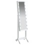 Standing mirror with white LED 34x37x146 cm by vidaXL, Mirrors - Ref: Foro24-351766, Price: 125,88 €, Discount: %