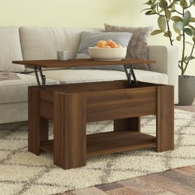 Brown oak plywood coffee table 79x49x41 cm by vidaXL, Coffee table - Ref: Foro24-819277, Price: 76,99 €, Discount: %