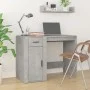 Holz-Schreibtisch aus grauem Beton-Sperrholz, 100x49x75 cm. von vidaXL, Schreibtische - Ref: Foro24-816788, Preis: 90,35 €, R...