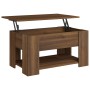 Mesa de centro madera contrachapada roble marrón 79x49x41 cm de vidaXL, Mesas de centro - Ref: Foro24-819277, Precio: 76,45 €...