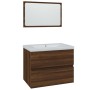 Set de muebles de baño madera contrachapada marrón roble de vidaXL, Muebles de baño - Ref: Foro24-3152875, Precio: 204,77 €, ...