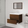 Oak brown plywood bathroom furniture set by vidaXL, Bathroom furniture - Ref: Foro24-3152875, Price: 204,77 €, Discount: %