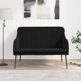 Banco de terciopelo negro 110x76x80 cm de vidaXL, Bancos - Ref: Foro24-351469, Precio: 149,70 €, Descuento: %