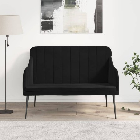 Black velvet bench 110x76x80 cm by vidaXL, Banks - Ref: Foro24-351469, Price: 149,70 €, Discount: %